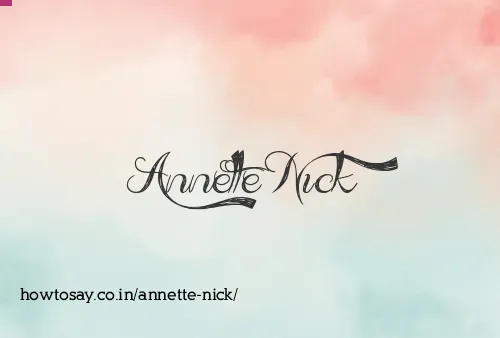 Annette Nick