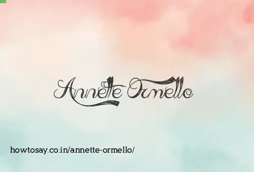 Annette Ormello
