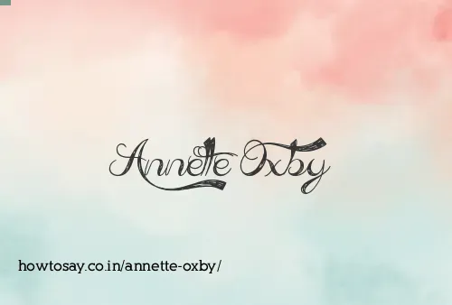 Annette Oxby