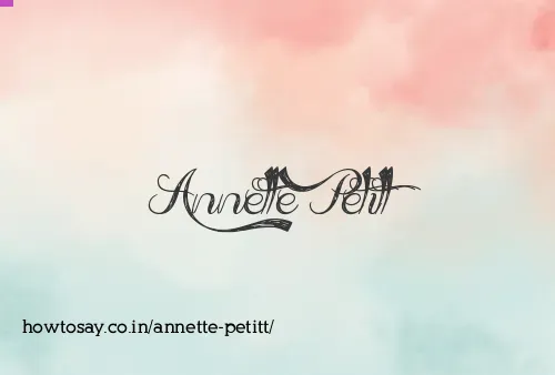 Annette Petitt