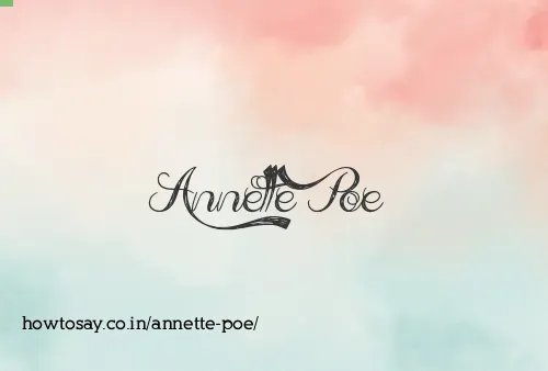 Annette Poe