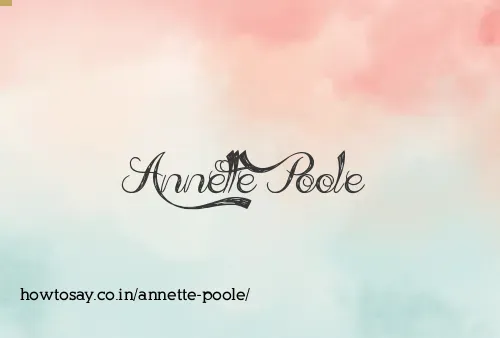 Annette Poole
