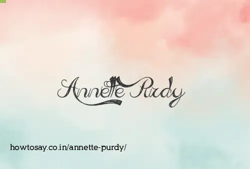 Annette Purdy