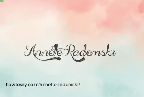 Annette Radomski