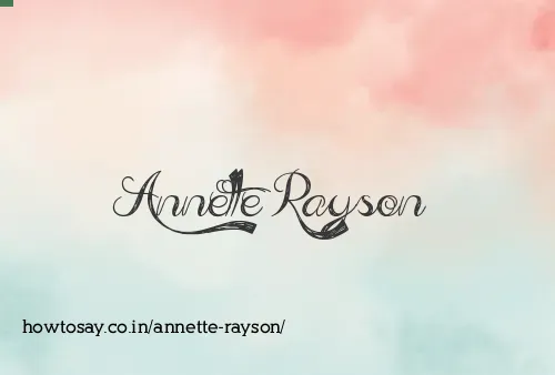 Annette Rayson