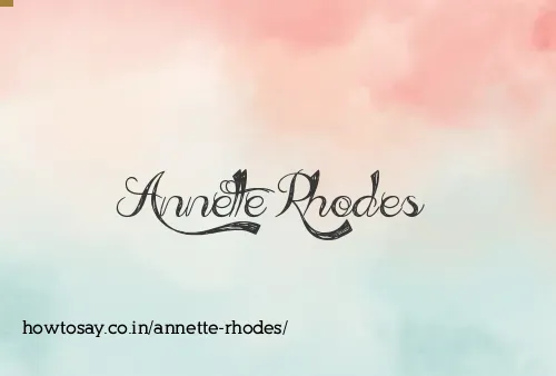 Annette Rhodes