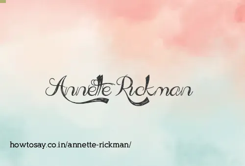 Annette Rickman