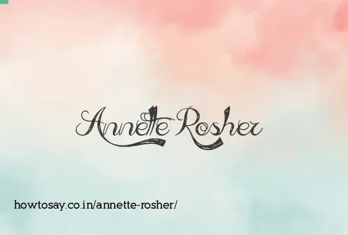 Annette Rosher