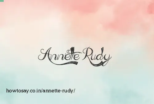 Annette Rudy