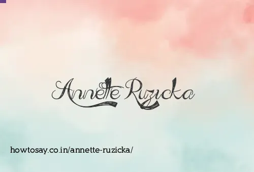 Annette Ruzicka