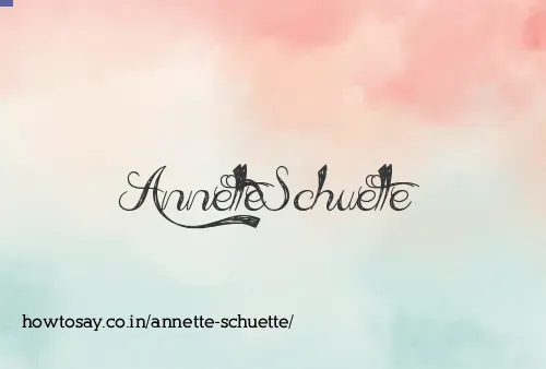 Annette Schuette
