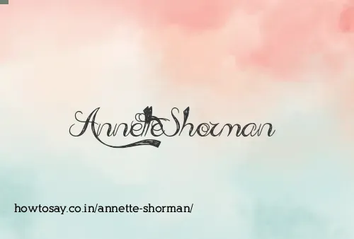 Annette Shorman
