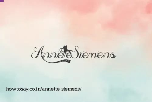 Annette Siemens