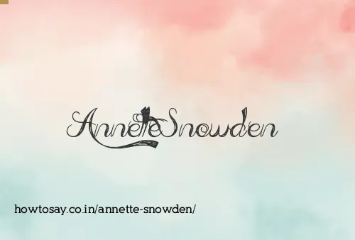 Annette Snowden