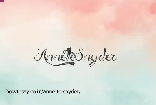 Annette Snyder
