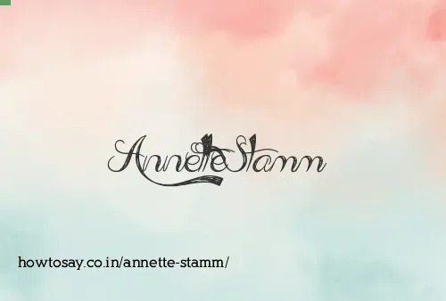 Annette Stamm