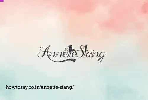 Annette Stang