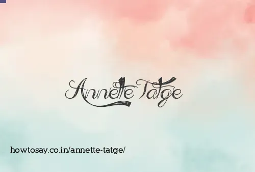 Annette Tatge