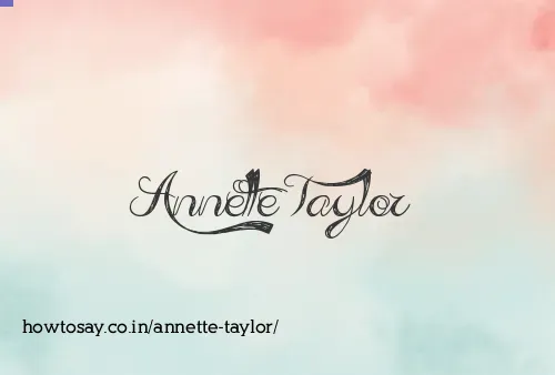Annette Taylor