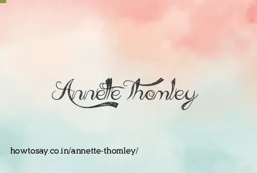 Annette Thomley