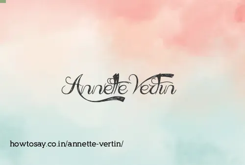 Annette Vertin