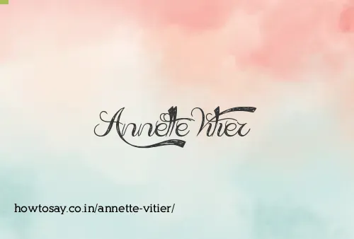 Annette Vitier