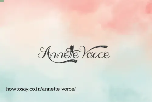 Annette Vorce