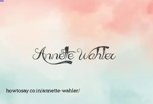 Annette Wahler
