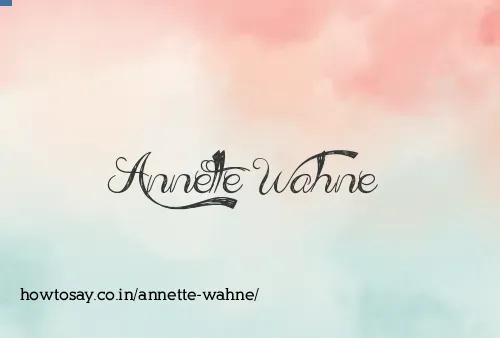 Annette Wahne