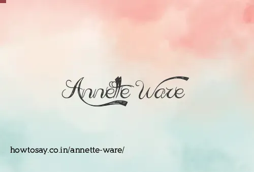 Annette Ware