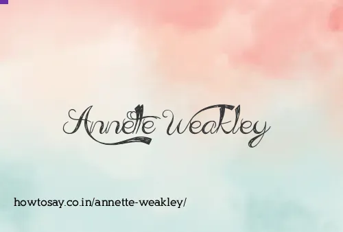 Annette Weakley