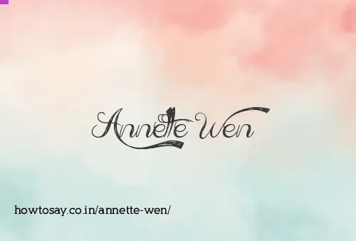 Annette Wen