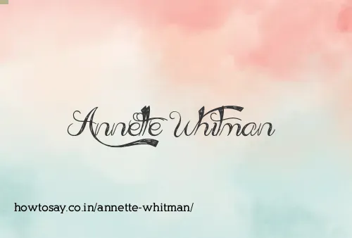 Annette Whitman
