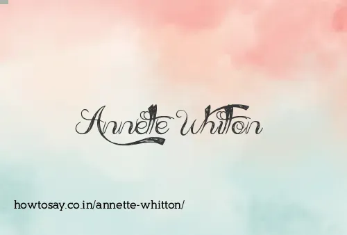 Annette Whitton