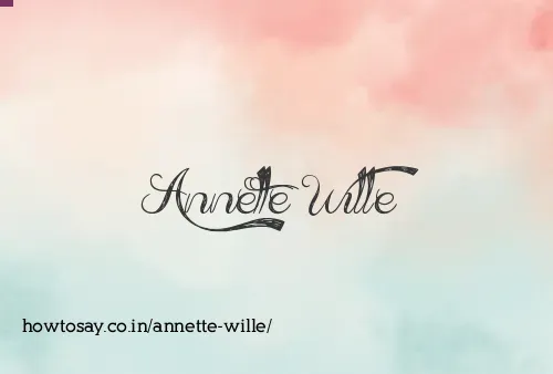 Annette Wille