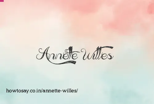 Annette Willes