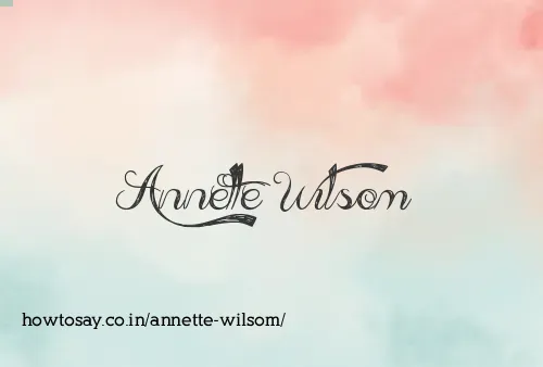 Annette Wilsom