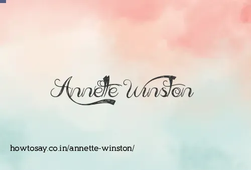 Annette Winston
