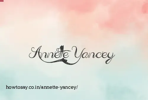 Annette Yancey