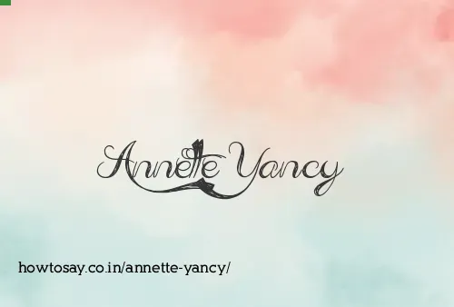 Annette Yancy