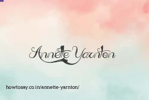 Annette Yarnton