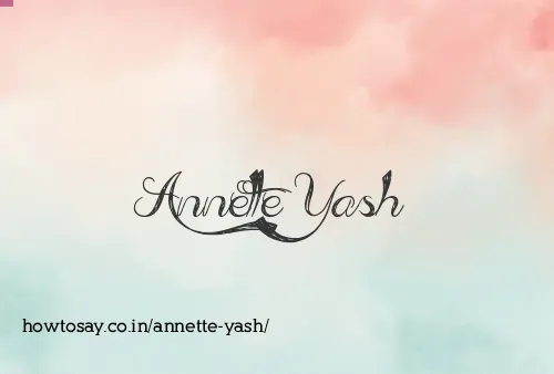 Annette Yash