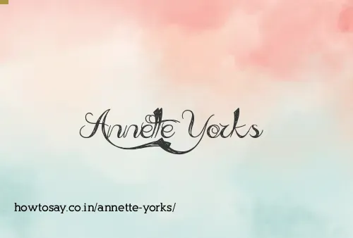Annette Yorks