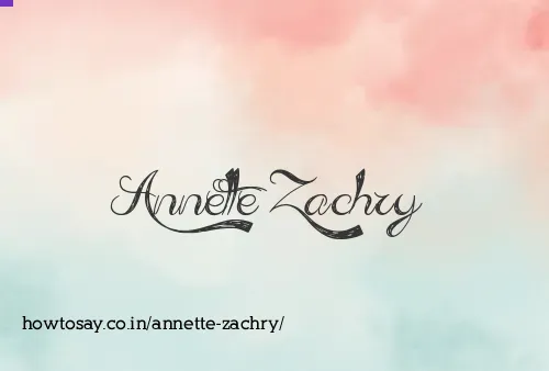 Annette Zachry