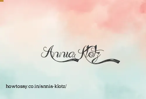 Annia Klotz
