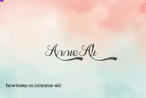 Annie Ali