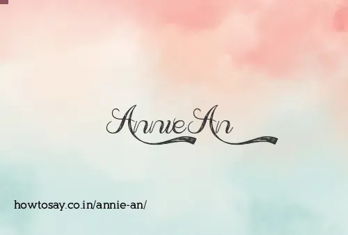 Annie An