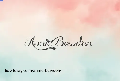 Annie Bowden