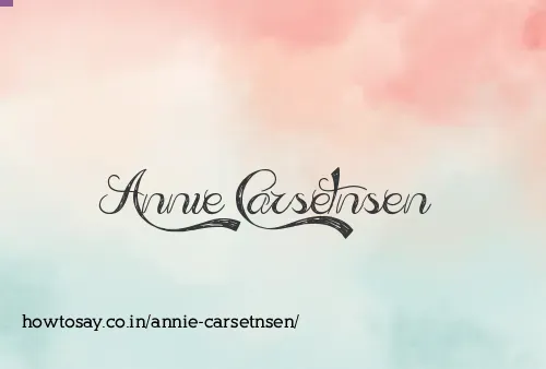 Annie Carsetnsen