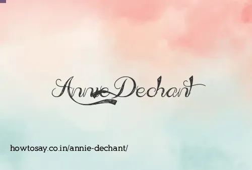 Annie Dechant